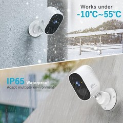 XVIM 1080P 2 Pack Solar Security Camera Monitor Wireless Outdoor Solar Powered