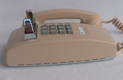 Western Electric Beige 2554 touch tone wall phone works