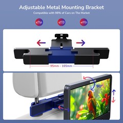 2×10.5″ Portable Dual DVD Player Car Headrest 1080P Video Battery USB SD Headset