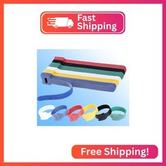 California JOS 60 PCS 6 Inches Colorful Reusable Cable Ties, Wire Ties, Cord Org