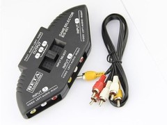 AV SWITCHER AV Switch 3 Way Outlets Converter Port Splitter RCA Audio Video AV S