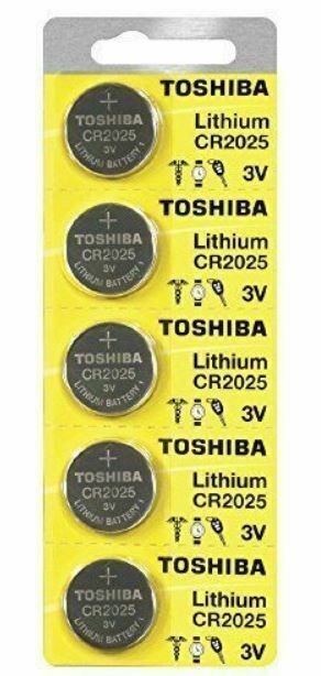 5 x New Original Toshiba CR2025 CR 2025 3V LITHIUM BATTERY BR2025 DL2025 Watch