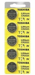 5 x New Original Toshiba CR2025 CR 2025 3V LITHIUM BATTERY BR2025 DL2025 Watch