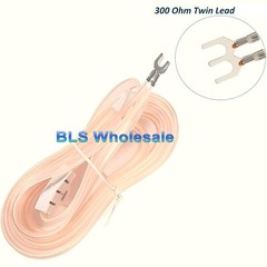 T-Type Stereo Receiver Indoor Dipole FM Radio Antenna with 300 Ohm Connectors