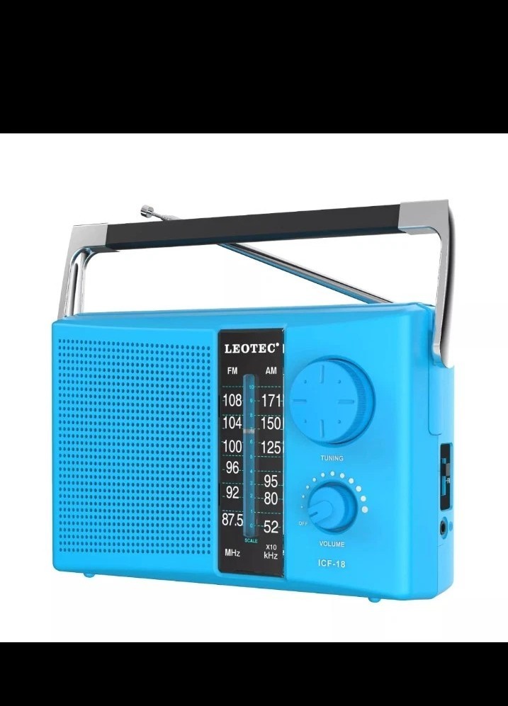 AM/FM Radio with Best Reception AC or Battery Operated Portable Radio with Big
