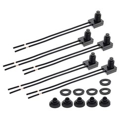 5Pcs 12V Waterproof Push-Button On-Off Switch, 12V Waterproof Push-Button On