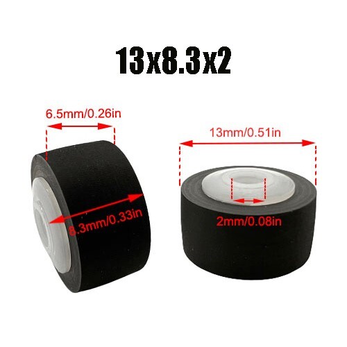 Pinch roller for most cassette decks boomboxes 13 x 8.3 x 2 mm Akai Sony Sharp