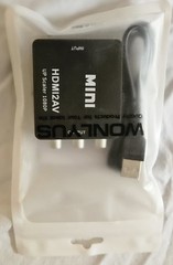 HDMI to AV Converter 1080P RCA Composite Video Audio Adapter Mini HDMI2AV New