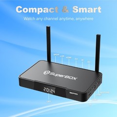 SuperBox S6 PRO Fully Loaded,2025 Newest Pack,4G+64G Powerful Smart Box