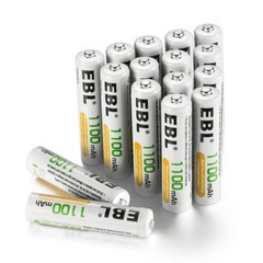 EBL Lot AA AAA Rechargeable Batteries 2800mAh 2300mAh 1100mAh 800mAh NI-MH + Box