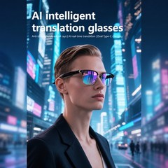 AI Smart Glasses Bluetooth Call Audio Translation for Men and Women Work Glasses