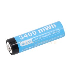 4PCS 1.5V AA AAA Li-ion Lithium ion Rechargeable Batteries 1100 / 3400mwh + Case