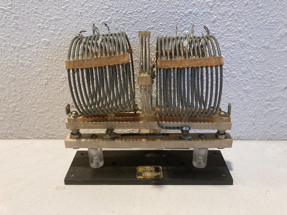 Vintage Bud Radio Inc Variable Air Capacitor Tuning Ham Radio RF Coil HOMEBREW?