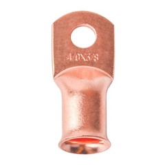 1-10pcs Copper Ends Crimp Lugs 4/0AWG Cable Connector 3/8″ Ring Battery Terminal
