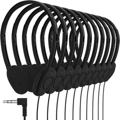 Bulk Classroom Headphones 50 Pack On-Ear Wired School Headsets with Foam Ear