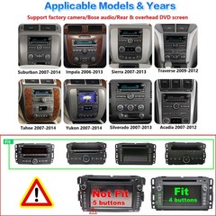 4+64G Android 15 Car Radio Stereo GPS Navi Wifi Carplay For GMC Acadia 2007-2012