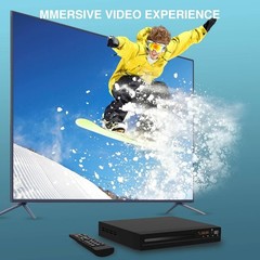 Tojock DVP-506 Region Free DVD CD Player HDMI RCA USB 1080p Upscale Black