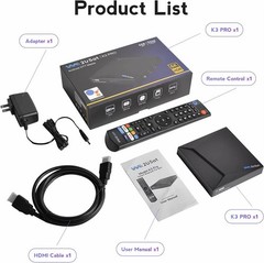 2026 We2USat K3 PRO Android Box-Smart Media Player WiFi 6 Voice Remote
