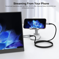 Short USB C to Mini HDMI Cable 2FT(NOT HDMI), 4K@60Hz High Speed Type-C to Mini