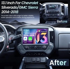 13.1” Radio Carplay Android 13 For Chevy Silverado GMC Sierra 2014-2018+Camera