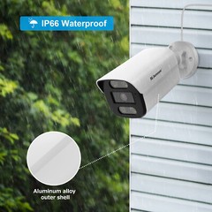 4 Pack 8MP PoE Home Security IP Camera Human Detection Camera Outdoor IP66