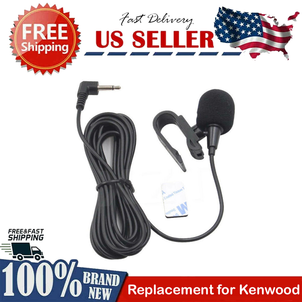 3.5mm Microphone for KENWOOD Car Stereo Radio Handsfree Mic Replacement