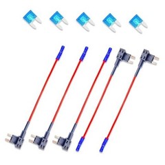 5 PCS Car Fuse Tap, Copper Mini Fuse Tap Connector Add-a-Circuit Fuse, Fuse