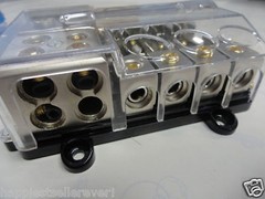2 IN 4 OUT AGU 0 1 4 8 Gauge Fuse Holder “Eye Candy” Car Truck Power Block 12V