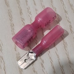 Female Male Red Waterproof Spade Connectors Heat Shrink 16-22 AWG Wire Terminals