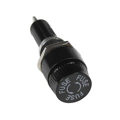 HQRP Screw Cap Panel Mount Fuse Holder for 6x30mm 30A 250V AC, R3-14A2 BK/HKP-R