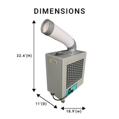 Equator 7000BTU Weatherized Outdoor Air Conditioner+Fan IP24 Casters 110V