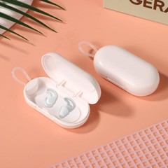 2 Pcs Earplug Cases, Ear Plug Holder Cases Only 1 Count (Pack of 2), White