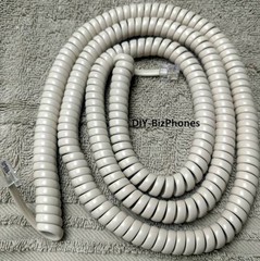 Ivory 25Ft Handset Cord AT&T Vintage Phone 500 2500 554 2554 Curly Coil