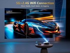 4K Smart Projector with 5G WiFi, Bluetooth, Dolby Audio for Home Theater