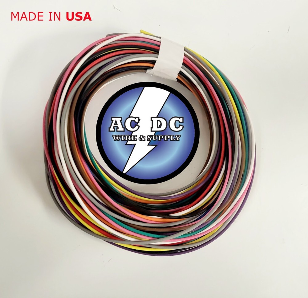 AUTOMOTIVE WIRE – 18 GAUGE GA HIGH TEMP GXL WIRE 11 COLORS – 5′ EA U.S.A