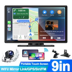 9″ Wireless Car Stereo Apple Carplay Android Auto GPS with 1080P Backup Camera