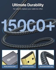 Mini HDMI to HDMI Cable Adapter Converter 4K UHD High Speed HD HDMI A to Mini C