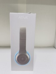 Ativa Kids Wireless Headphones Black – Cushioned Ear Pads – NEW