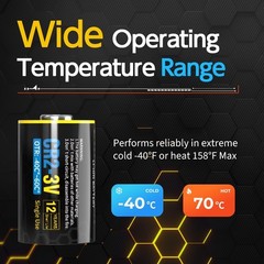 CR2 3V Lithium Battery (2 Pack) – 935mAh High Capacity CR2 Batteries