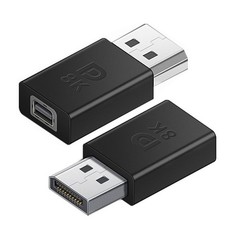 8K DP to Mini DP Adapter 2 Pack DisplayPort Male to Mini DP Female Straight