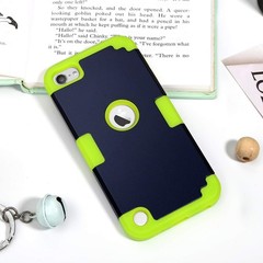 IDweel for iPod Touch Case with 2 Screen Protectors, 3 in 1 Navy Blue + Green