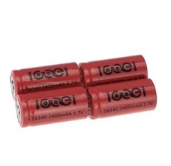 Rechargeable 4 X 2400mAh Li-ion CR123A 16340 Batteries 3.7v Lithium Li-ion