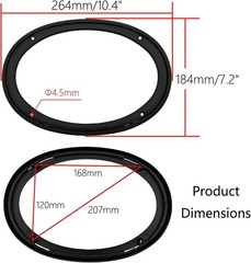 New 6×9 Speaker Grill Covers 2Pcs Black ABS Metal Mesh Subwoofer Protection