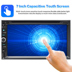 Double Din car Stereo with CD/DVD Player Wireless CarPlay & Android Auto GPS AM