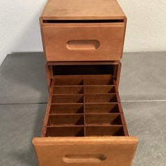 2 Vintage Solid Wood Media Storage Box Case Hand Rubbed Oiled Lot of 2