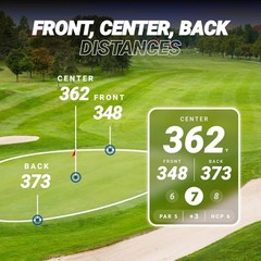 Blue Tees Golf Player+ GPS Speaker with Touch Screen Display, 10+ Hours Black