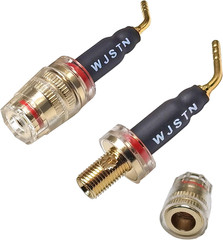 Banana Plug to 4Mm Female Jack Adapter, Speaker Audio Connectors, 4-Pack
