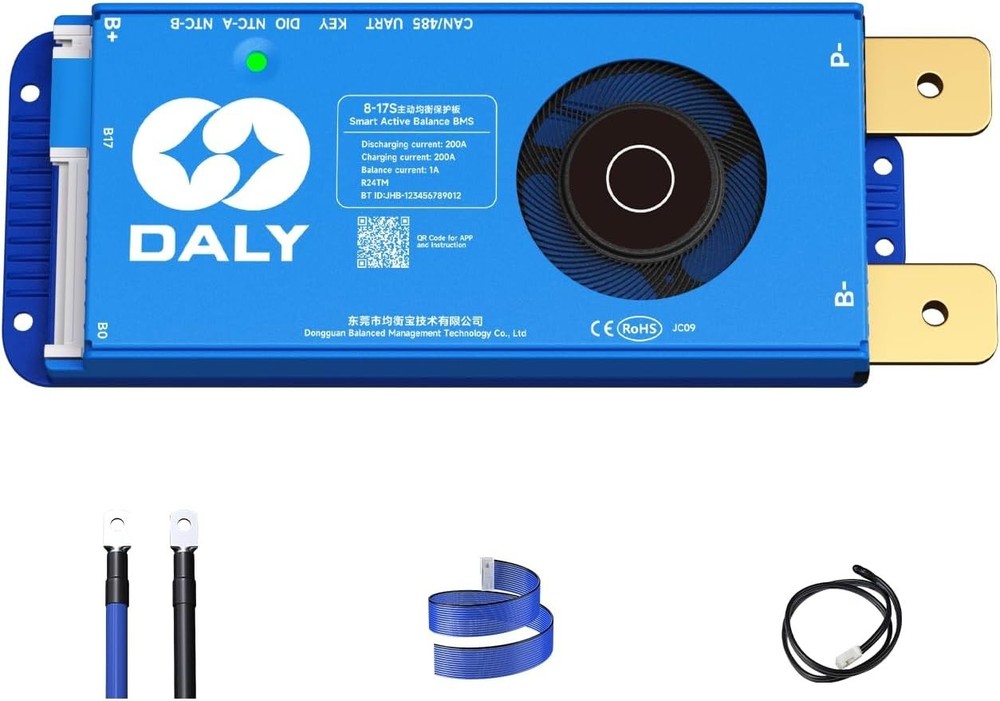 DALY Smart Active Balance BMS 200A 24V-60V 8S-17S Built-in Bluetooth