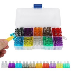 100pcs/Set Car Auto Standard/Medium Blade Fuse 2A~35A Assorted Set w/Puller Kit