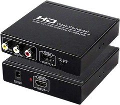 High Resolution HDMI to RCA Converter, Supports 4K Input and 1080P Output